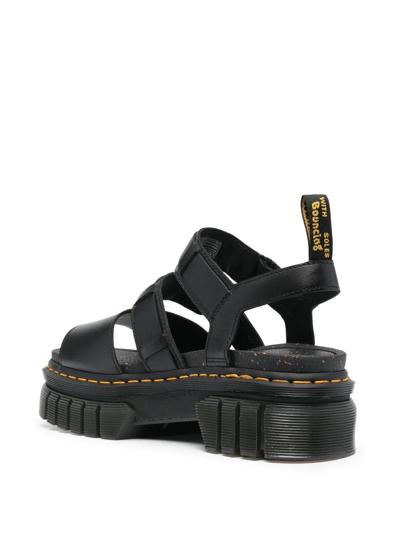 Shop Dr. Martens' Ricki Leather Platform Sandals In Black