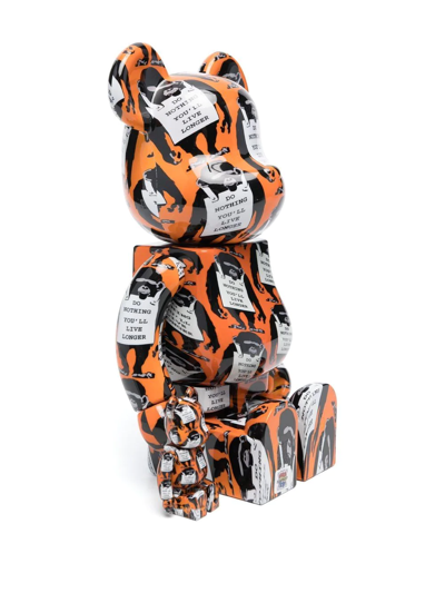 Medicom Toy X Brandalism Bearbrick Toy Set In Orange