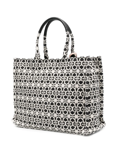 Shop Coccinelle Never Without Monogram Tote Bag In Black