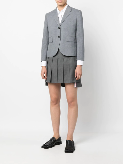 Thom Browne Shrunken-fit Cropped Blazer In Grey