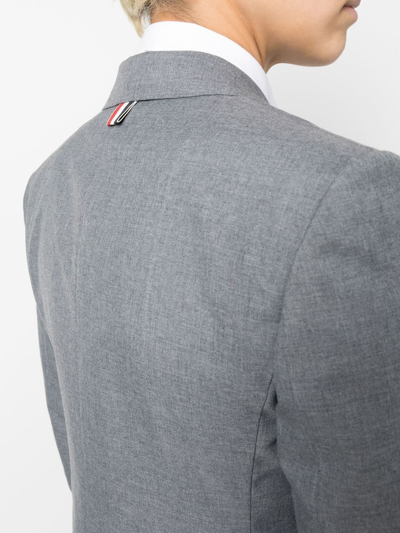 Thom Browne Shrunken-fit Cropped Blazer In Grey