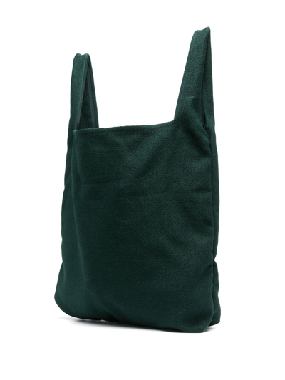 Shop Kvadrat X Raf Simons Vidar Logo-patch Tote Bag In Green