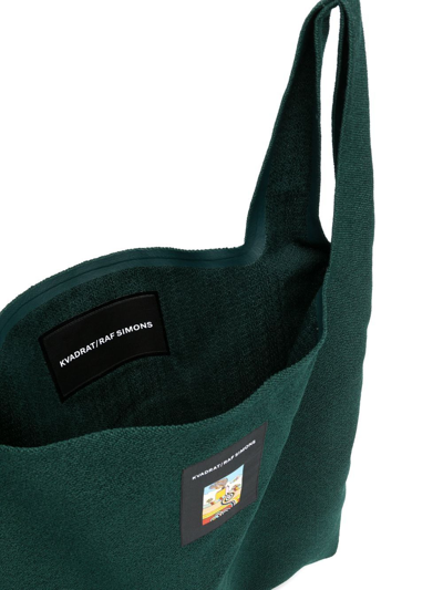 Shop Kvadrat X Raf Simons Vidar Logo-patch Tote Bag In Green