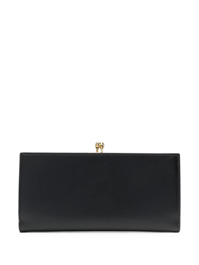 Jil Sander Medium Goji Leather Purse In Black