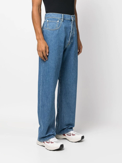 Shop Kenzo High Waist Wide-leg Jeans In Blue