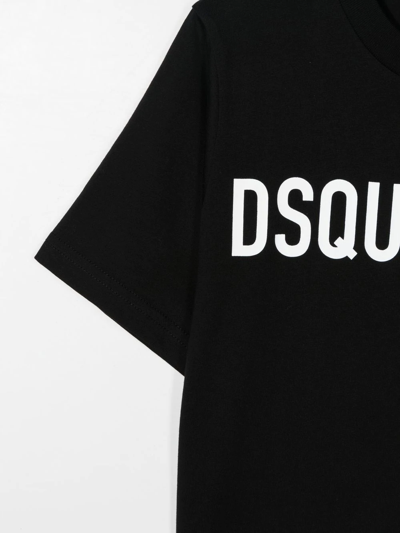 Shop Dsquared2 Logo-print Crew-neck T-shirt In Black