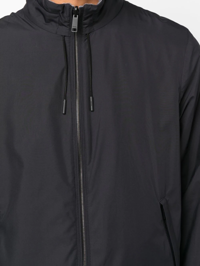 Shop Zegna Reversible Zip-up Sports Jacket In Blue