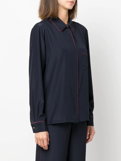 P.a.r.o.s.h Classic Long-sleeved Shirt In Blue