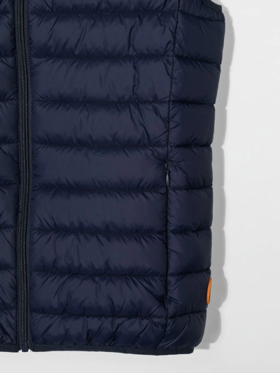 Save The Duck Teen Andy Padded Gilet Jacket In Blue