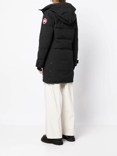 Canada Goose Shelburne Quilted Coyote Fur-trim Parka In Black