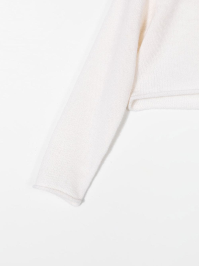 Shop Il Gufo Wool Button-fastening Cardigan In White