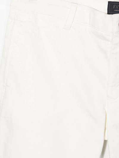 Shop Fay Teen Straight-leg Trousers In White
