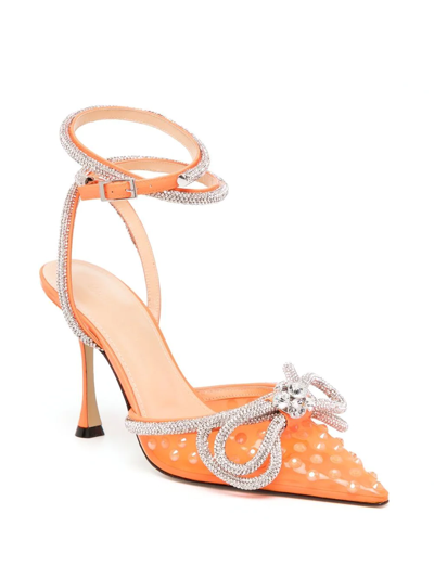 Mach&mach Crystal-embellished Pumps In Orange
