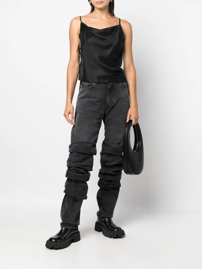 Shop Y/project Multi-cuff Layered-design Jeans In Black