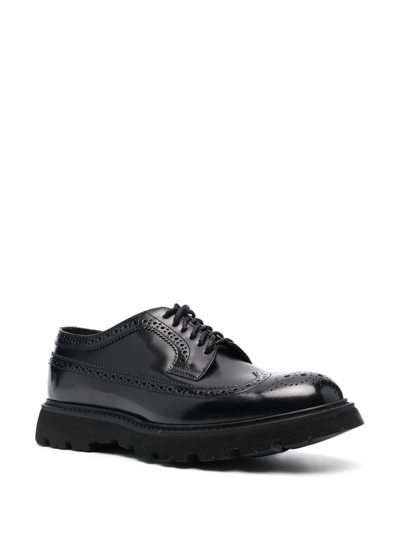 Doucal's Lace-up Leather Brogues In Black