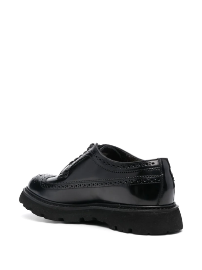 Doucal's Lace-up Leather Brogues In Black