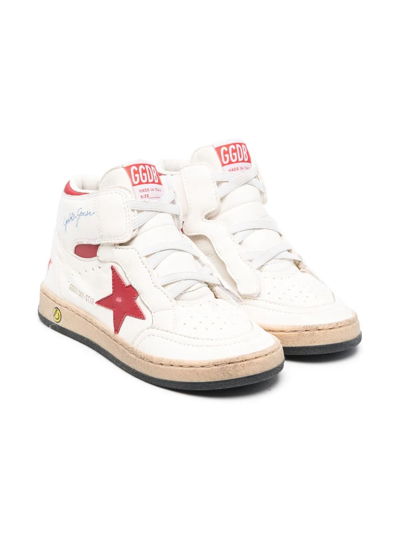 Shop Golden Goose Sky-star High-top Sneakers In White