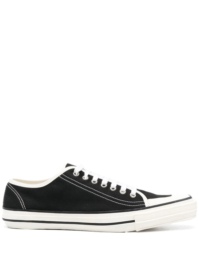 Shop Comme Des Garçons Comme Des Garçons Pointed-toe Canvas Sneakers In Black