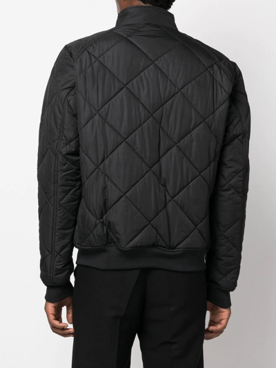Barbour Merchant Quilted Bomber Jacket In Black