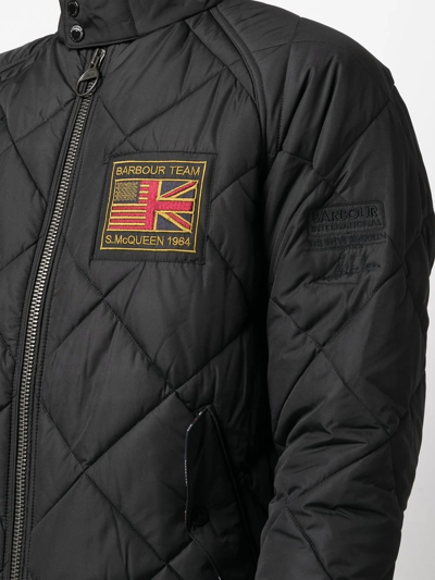 Barbour Merchant Quilted Bomber Jacket In Black