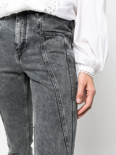 Isabel Marant Panelled Skinny Jeans In 02gy Grey