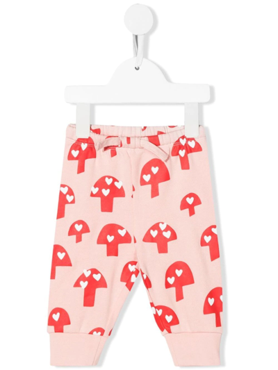 Shop Stella Mccartney Graphic-print Organic-cotton Pants In Pink