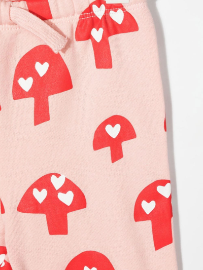 Shop Stella Mccartney Graphic-print Organic-cotton Pants In Pink