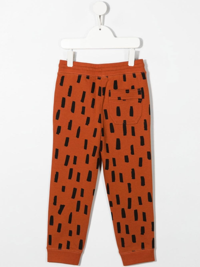 Shop Stella Mccartney Graphic-print Drawstring Track Pants In Brown