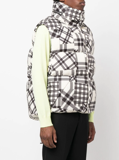 Khrisjoy Check-pattern Padded Gilet In White