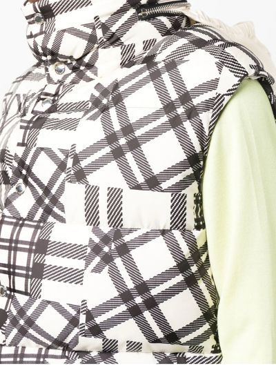 Khrisjoy Check-pattern Padded Gilet In White
