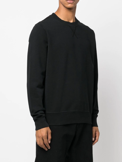 Shop Parajumpers Logo Patch Cotton Sweatshirt In Black