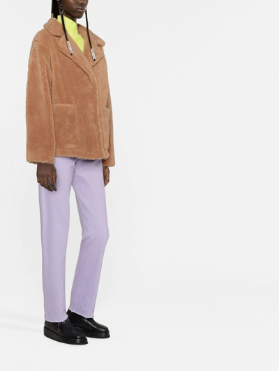 Shop Stand Studio Marina Faux-shearling Jacket In Brown