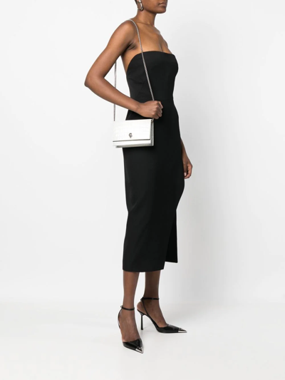 Alexander Mcqueen Small Skull Shoulder Bag In White