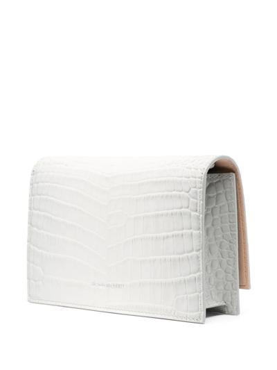 Alexander Mcqueen Small Skull Shoulder Bag In White
