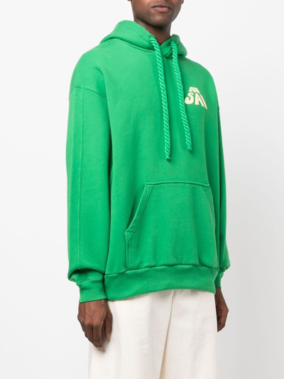 Shop Bonsai Logo-print Pullover Hoodie In Green