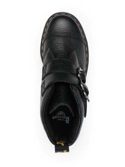 Shop Dr. Martens' Flower-buckle Platform Ankle Boots In Black