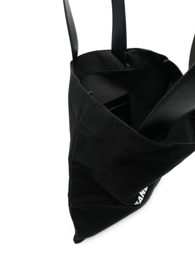 Jil Sander Logo-print Tote Bag In Black