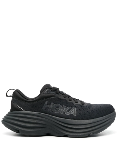 Shop Hoka One One Bondi 8 Running Sneakers In Black