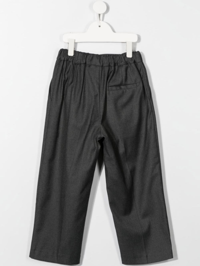 Shop Douuod Straight-leg Trousers In Grey