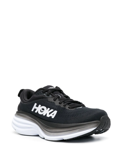 Hoka Bondi 8 Mesh-knit Sneakers In Black