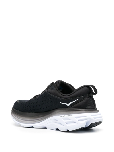 Hoka Bondi 8 Mesh-knit Sneakers In Black