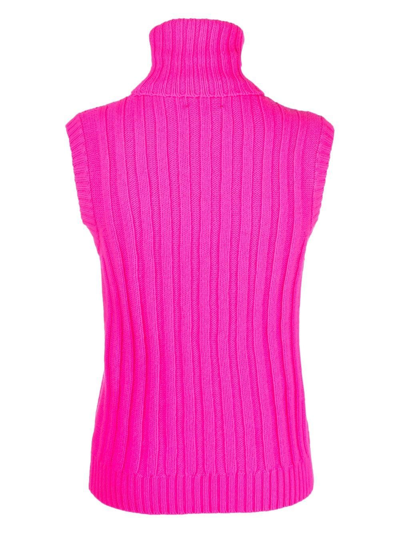 Shop Jejia Roll-neck Sweater Vest In Pink