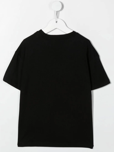 Shop Msgm Logo-print Detail T-shirt In Black