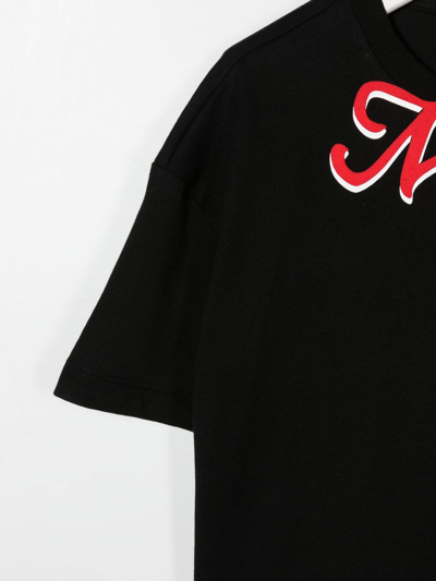 Shop Msgm Logo-print Detail T-shirt In Black