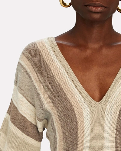 Shop Jonathan Simkhai Jasmina Striped Wool-blend Sweater In Multi