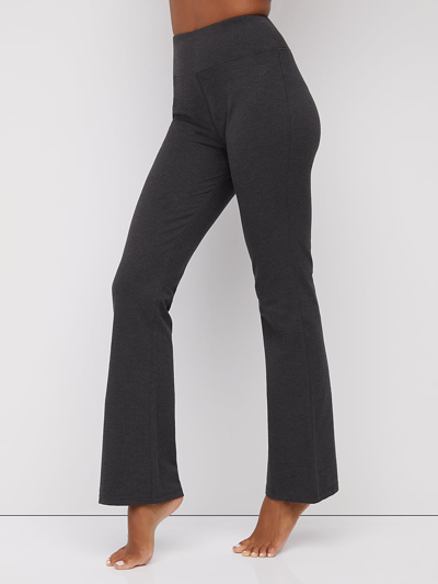 New York And Company High-waisted Bootcut Yoga Pants In Graphite Heather  Grey