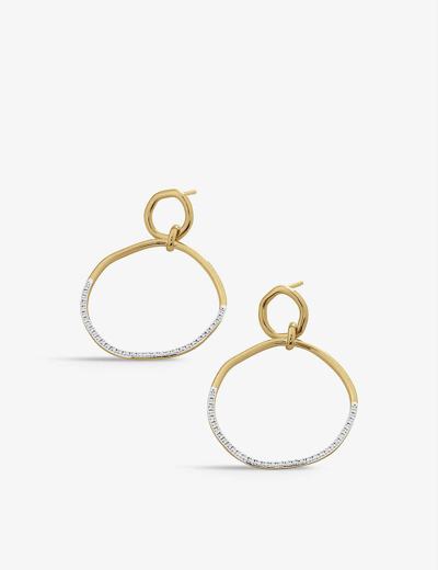 Shop Monica Vinader Women's Gold Riva Ripple Recycled 18ct Yellow Gold-plated Vermeil Sterling-silver And