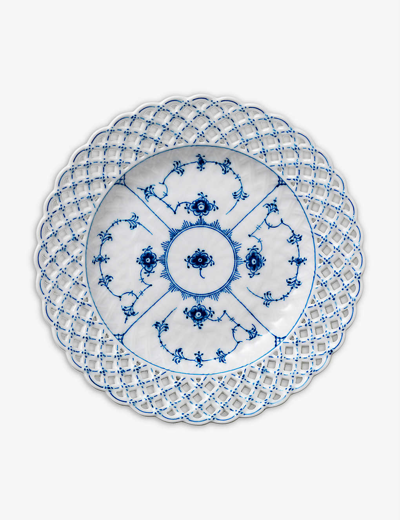 Shop Royal Copenhagen Blue Fluted Full Lace Porcelain Plate 25cm