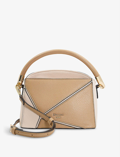 Shop Dune Dorset Cutwork Leather Mini Bag In Camel-synthetic