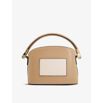 Shop Dune Dorset Cutwork Leather Mini Bag In Camel-synthetic